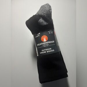 WEATHERPROOF VINTAGE Outdoor Crew Socks in Black Grey Multi US 6 to 12 Men’s